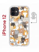 Чехол-накладка iPhone 12/12 Pro Kruche Magnet Print Котики