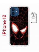 Чехол-накладка Apple iPhone 12  (598886) Kruche PRINT Человек-Паук черныи?