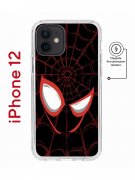 Чехол-накладка Apple iPhone 12  (598886) Kruche PRINT Человек-Паук черныи?