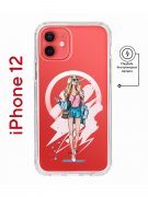 Чехол-накладка Apple iPhone 12  (598886) Kruche PRINT Fashion Girl