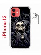 Чехол-накладка  iPhone 12 Kruche Magnet Print Skull Hands