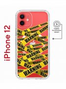 Чехол-накладка iPhone 12/12 Pro Kruche Magnet Print Warning