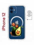 Чехол-накладка iPhone 12/12 Pro Kruche Magnet Print Авокотики