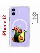 Чехол-накладка Apple iPhone 12  (598886) Kruche PRINT Авокотики