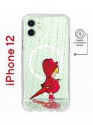 Чехол-накладка Apple iPhone 12  (598886) Kruche PRINT Девочка с зонтом