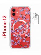 Чехол-накладка iPhone 12/12 Pro Kruche Magnet Print Сакура