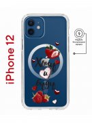 Чехол-накладка iPhone 12/12 Pro Kruche Magnet Print Ягодный микс