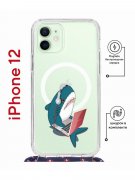 Чехол-накладка iPhone 12/12 Pro Kruche Magrope Print Акула