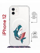 Чехол-накладка iPhone 12/12 Pro Kruche Magrope Print Акула
