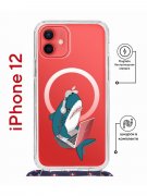 Чехол-накладка iPhone 12/12 Pro Kruche Magrope Print Акула