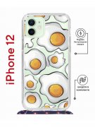 Чехол-накладка iPhone 12/12 Pro Kruche Magrope Print Глазунья