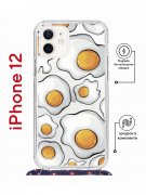 Чехол-накладка iPhone 12/12 Pro Kruche Magrope Print Глазунья