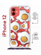 Чехол-накладка iPhone 12/12 Pro Kruche Magrope Print Глазунья