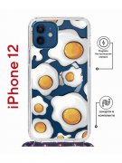 Чехол-накладка iPhone 12/12 Pro Kruche Magrope Print Глазунья
