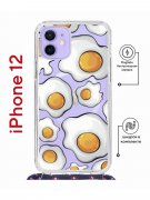 Чехол-накладка iPhone 12/12 Pro Kruche Magrope Print Глазунья