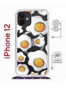 Чехол-накладка iPhone 12/12 Pro Kruche Magrope Print Глазунья