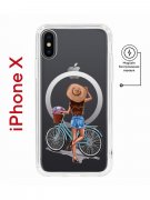 Чехол-накладка Apple iPhone X (598892) Kruche PRINT Велосипедная прогулка