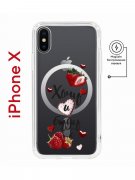 Чехол-накладка iPhone X/XS Kruche Magnet Print Ягодный микс