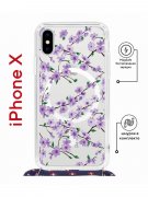 Чехол-накладка iPhone X/XS Kruche Magrope Print Сакура