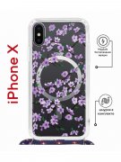 Чехол-накладка iPhone X/XS Kruche Magrope Print Сакура