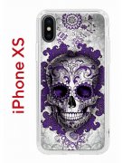 Чехол-накладка iPhone X/XS Kruche Print Sugar Skull