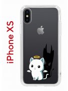 Чехол-накладка iPhone X/XS Kruche Print Angel Demon