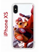 Чехол-накладка iPhone X/XS Kruche Print Человек паук