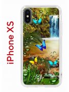 Чехол-накладка iPhone X/XS Kruche Print Водопад