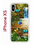 Чехол-накладка iPhone X/XS Kruche Print Водопад