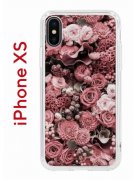 Чехол-накладка Apple iPhone XS (580677) Kruche PRINT цветы
