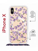 Чехол-накладка iPhone X/XS Kruche Magrope Print Сакура