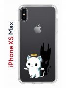 Чехол-накладка iPhone XS Max Kruche Print Angel Demon