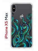 Чехол-накладка iPhone XS Max Kruche Print Щупальца
