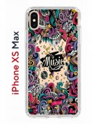 Чехол-накладка Apple iPhone XS Max (580655) Kruche PRINT Music