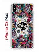 Чехол-накладка Apple iPhone XS Max (580655) Kruche PRINT Music