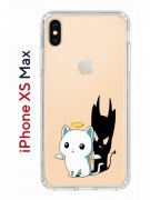 Чехол-накладка iPhone XS Max Kruche Print Angel Demon