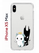 Чехол-накладка iPhone XS Max Kruche Print Angel Demon