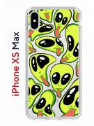 Чехол-накладка Apple iPhone XS Max (580655) Kruche PRINT Инопланетянин