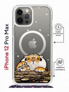 Чехол-накладка iPhone 12 Pro Max Kruche Magrope Print тигр первый снег