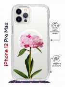 Чехол-накладка iPhone 12 Pro Max Kruche Magrope Print Пион