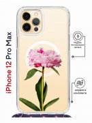 Чехол-накладка iPhone 12 Pro Max Kruche Magrope Print Пион