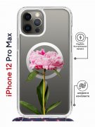 Чехол-накладка iPhone 12 Pro Max Kruche Magrope Print Пион