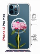 Чехол-накладка iPhone 12 Pro Max Kruche Magrope Print Пион