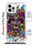Чехол-накладка Apple iPhone 12 Pro Max (598924) Kruche PRINT Colored beast