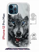 Чехол-накладка Apple iPhone 12 Pro Max (598924) Kruche PRINT Волк