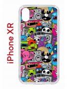 Чехол-накладка Apple iPhone XR (580656) Kruche PRINT Monsters music