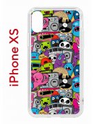 Чехол-накладка Apple iPhone X (580677) Kruche PRINT Monsters music