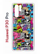 Чехол-накладка Huawei P30 Pro (580674) Kruche PRINT Monsters music