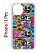 Чехол-накладка Apple iPhone 11 Pro (580658) Kruche PRINT Monsters music
