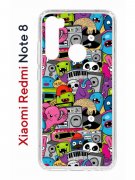 Чехол-накладка Xiaomi Redmi Note 8  (580659) Kruche PRINT Monsters music